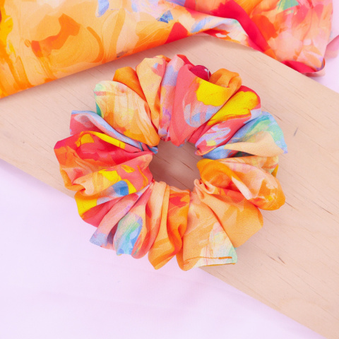Gumka do włosów - scrunchie L abstrakcja Gumka do włosów - scrunchie L abstrakcja