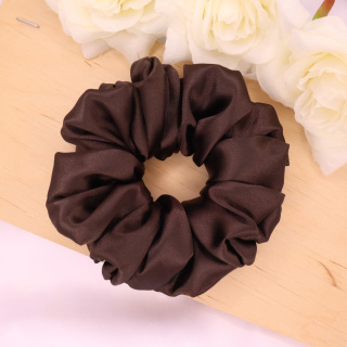 Gumka do włosów - scrunchie L brązowa