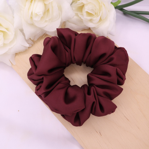 Gumka do włosów - scrunchie L burgundowa Gumka do włosów - scrunchie L burgundowa