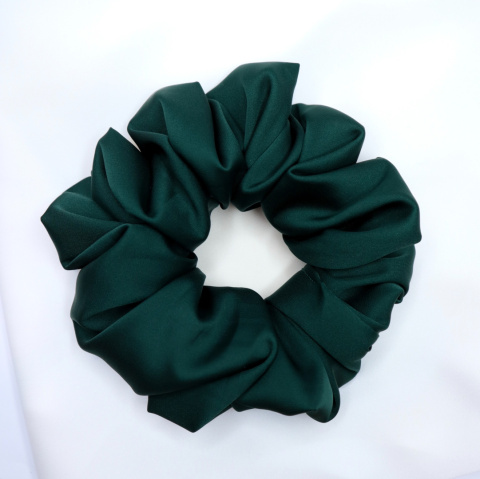 Gumka do włosów - scrunchie L butelkowa zieleń Gumka do włosów - scrunchie L butelkowa zieleń