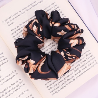Gumka do włosów - scrunchie L czarna finezja