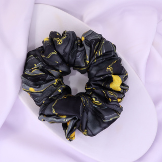Gumka do włosów - scrunchie L czarny tie dye