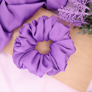 Gumka do włosów - scrunchie L fioletowa