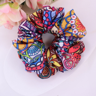 Gumka do włosów - scrunchie L mozaika