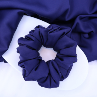 Gumka do włosów - scrunchie L granatowa