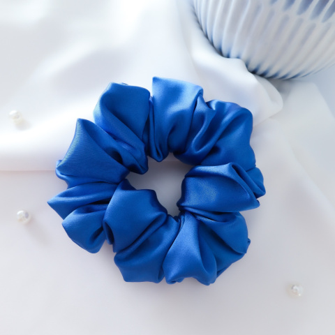 Gumka do włosów - scrunchie L kobaltowa Gumka do włosów - scrunchie L kobaltowa