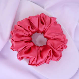 Gumka do włosów - scrunchie L malina