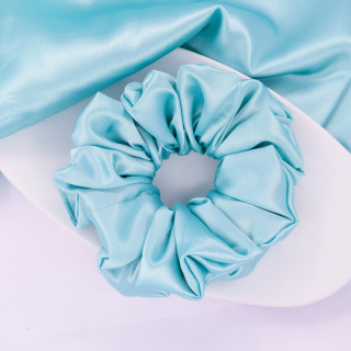 Gumka do włosów - scrunchie L miętowa
