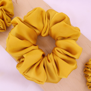 Gumka do włosów - scrunchie L musztardowa