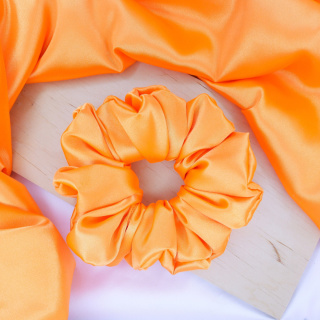 Gumka do włosów - scrunchie L neon orange