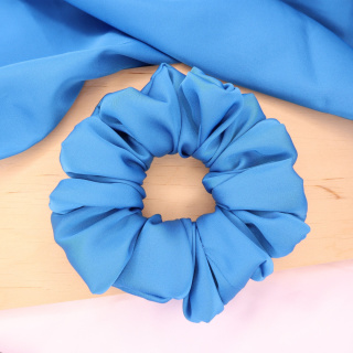 Gumka do włosów - scrunchie L niebieska