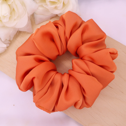 Gumka do włosów - scrunchie L pomarańczowa