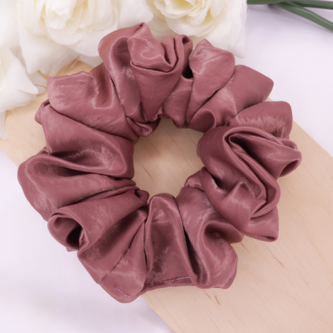 Gumka do włosów - scrunchie L wrzosowa karmel Gumka do włosów - scrunchie L wrzosowa karmel