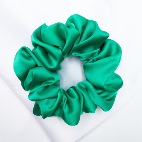 Gumka do włosów - scrunchie L zielona