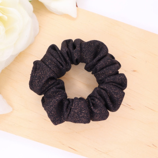 Gumka do włosów - scrunchie S błyszcząca czarna