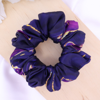 Gumka do włosów - scrunchie M fioletowy tie dye