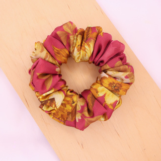Gumka do włosów - scrunchie M golden bloom