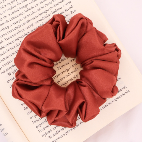 Gumka do włosów - scrunchie M indyjski róż