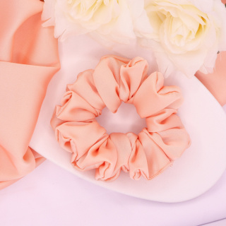 Gumka do włosów - scrunchie M łosoś