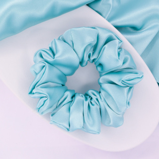 Gumka do włosów - scrunchie M miętowa