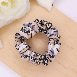 Gumka do włosów - scrunchie S panterkowy liść