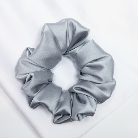 Gumka do włosów - scrunchie M szara