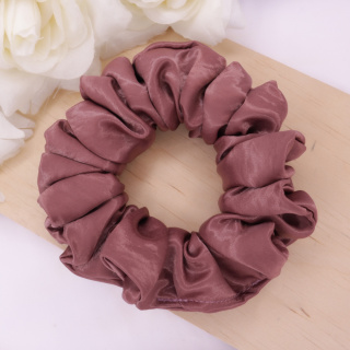Gumka do włosów - scrunchie M wrzosowa karmel