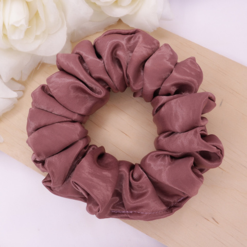 Gumka do włosów - scrunchie M wrzosowa karmel Gumka do włosów - scrunchie M wrzosowa karmel