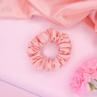 Gumka do włosów - scrunchie S brzoskwiniowa