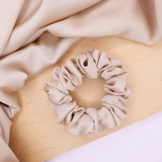 Gumka do włosów - scrunchie S chłodny beż