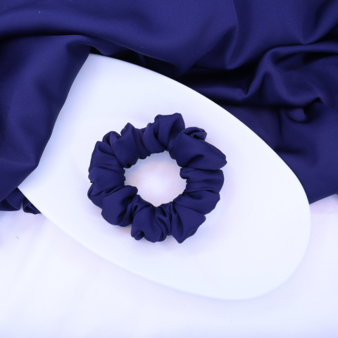 Gumka do włosów - scrunchie S granatowa Gumka do włosów - scrunchie S granatowa