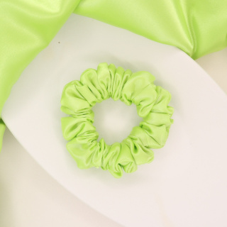 Gumka do włosów - scrunchie S limonkowa