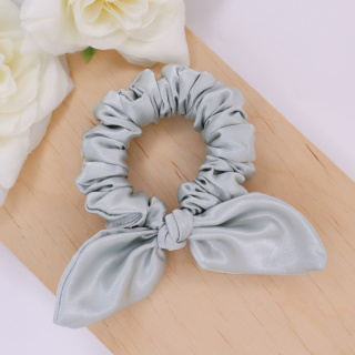 Gumka do włosów - scrunchie z uszkami szałwiowa