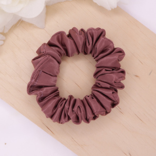 Gumka do włosów - scrunchie S wrzosowa karmel