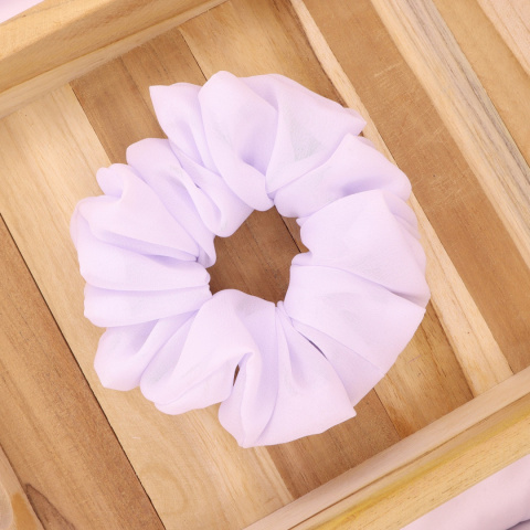 Gumka do włosów - scrunchie szyfonowa L biała Gumka do włosów - scrunchie szyfonowa L biała