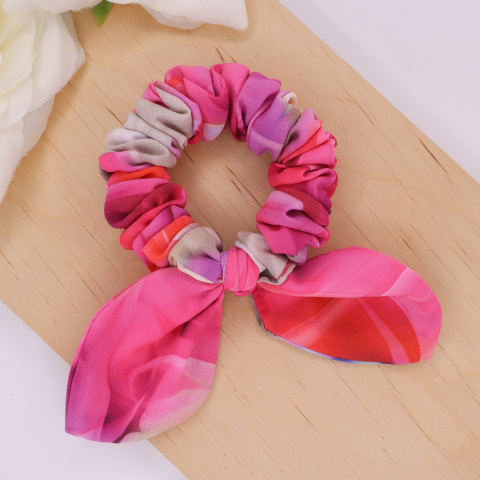 Gumka do włosów - scrunchie z uszkami pink mirage Gumka do włosów - scrunchie z uszkami pink mirage