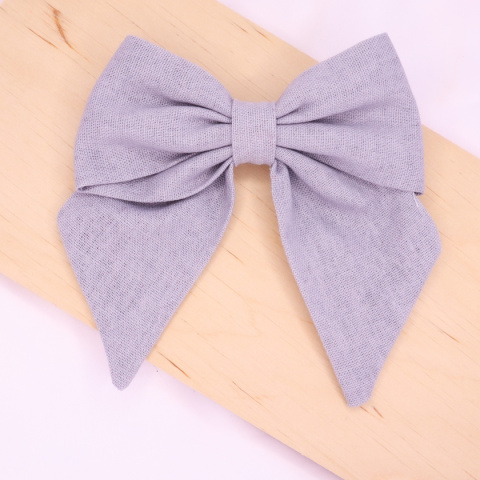 Kokarda do włosów lniana szara